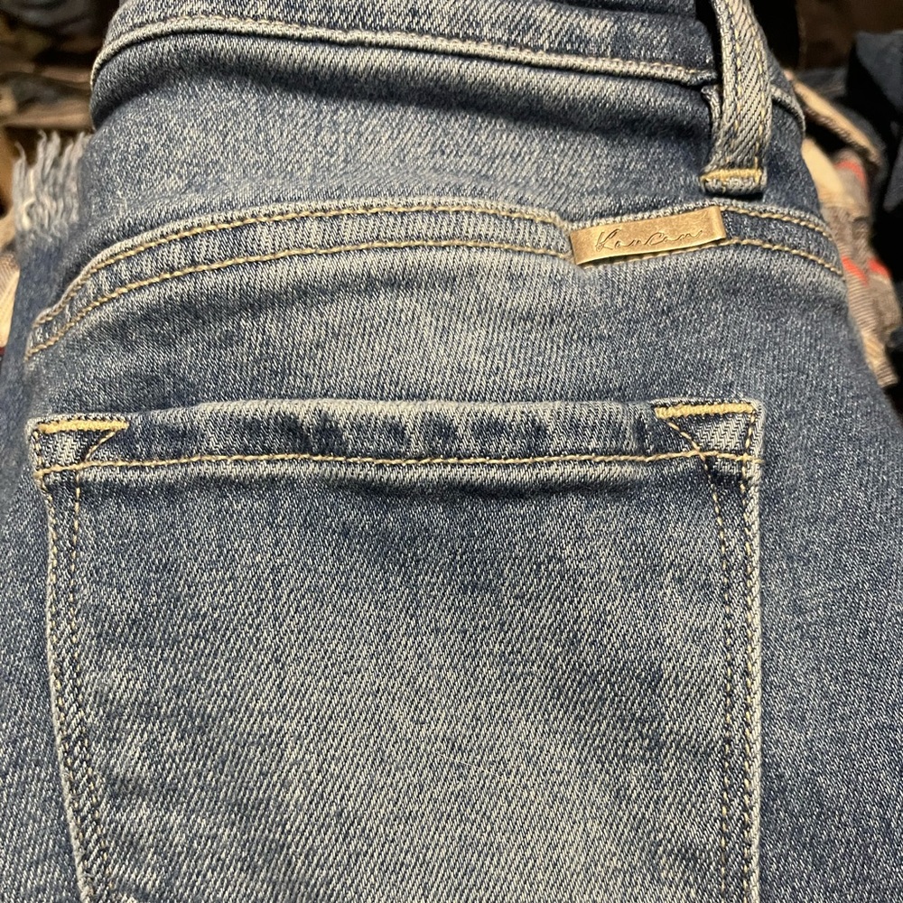 KanCan ankle pants with fringe bottom.  Like new